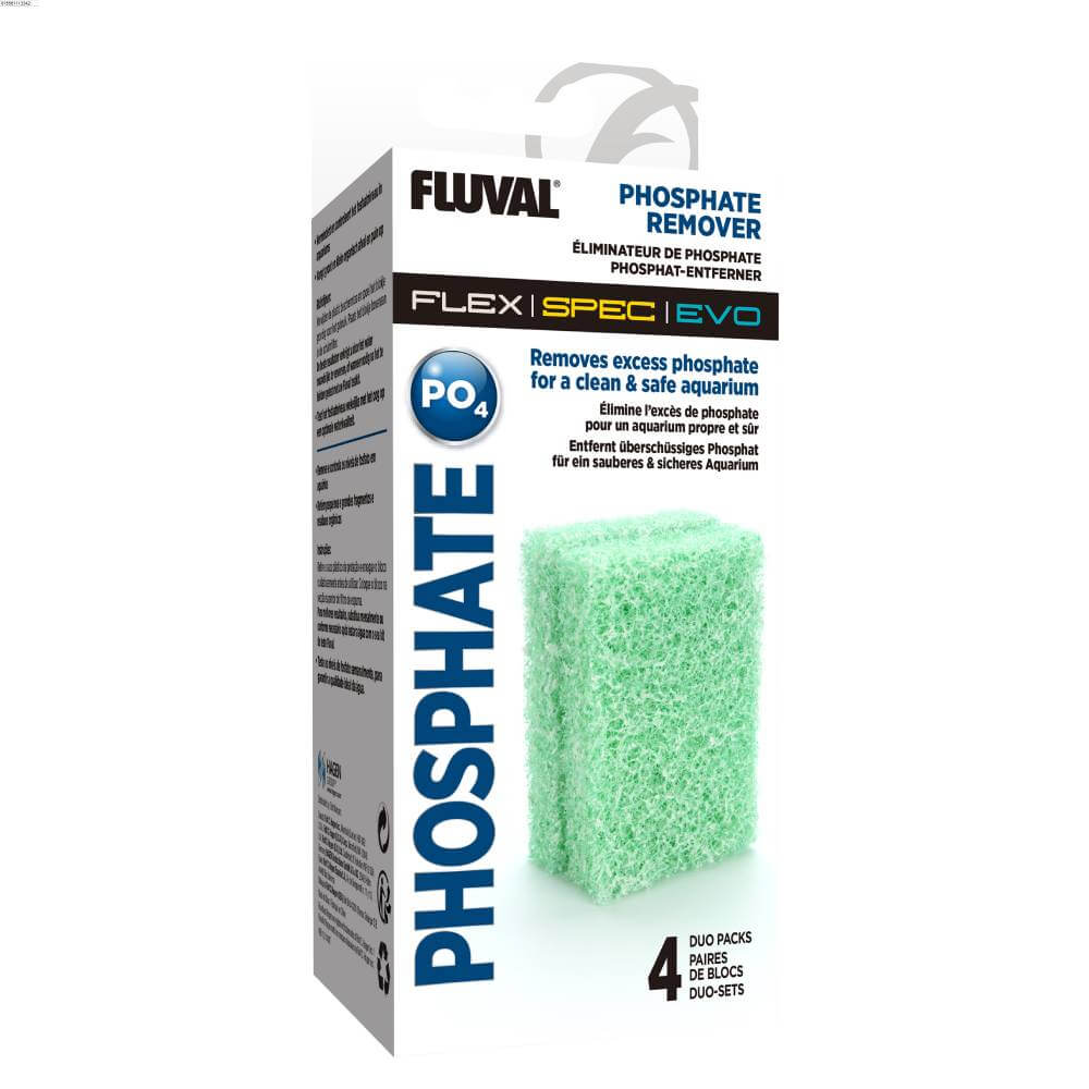 Fluval Phosphate Remover Foam Insert Block for aquariums with green filter media included.