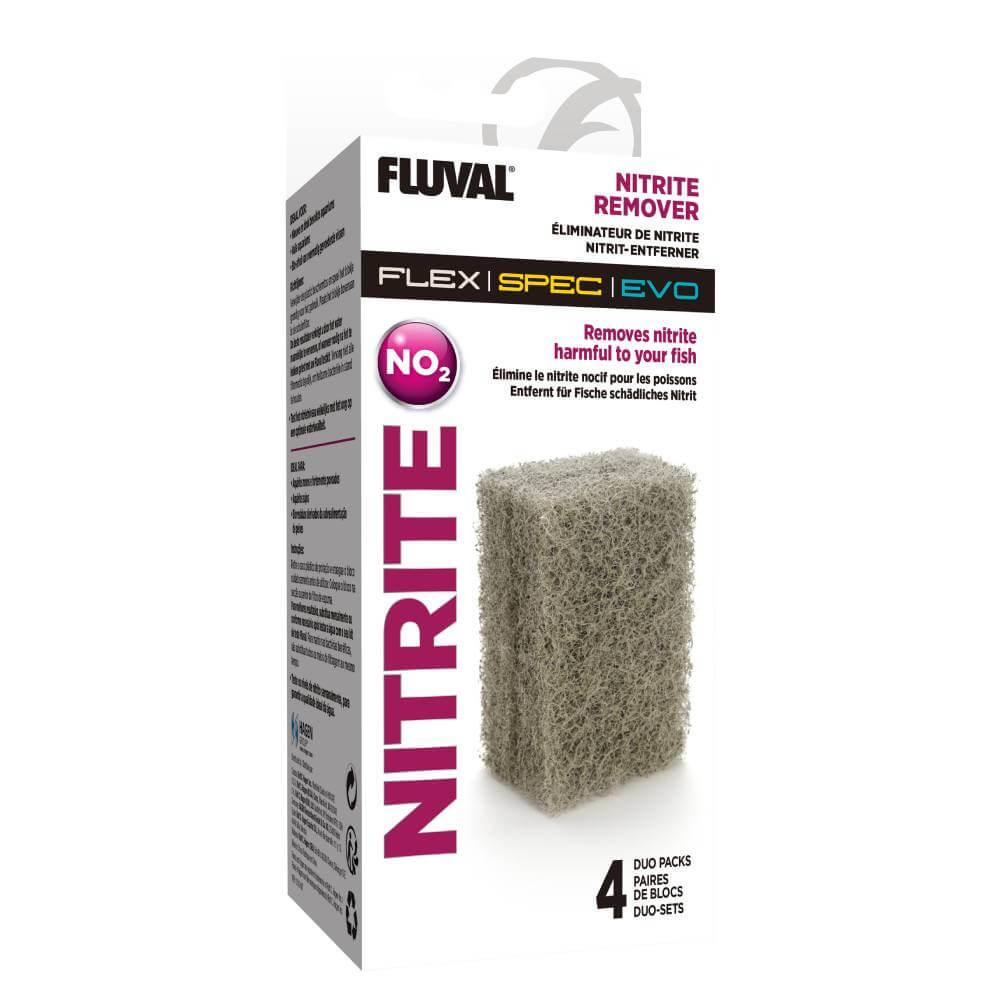 Fluval Nitrite Remover Foam Insert Block by Fluval with gray sponge for nitrite removal.