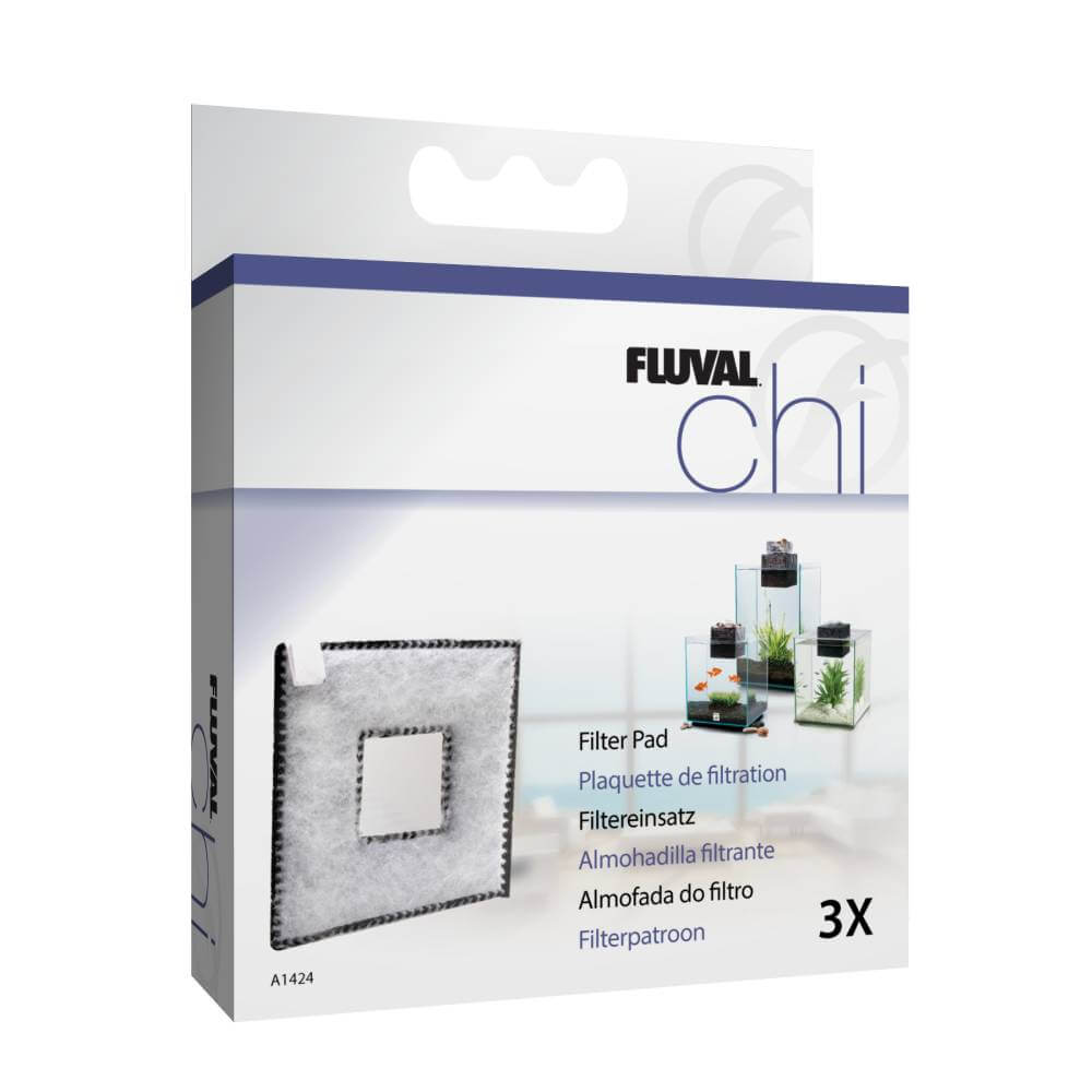 Fluval Chi Polyester Filter Pad 3-pack for 19/25L aquariums keeps water clear.