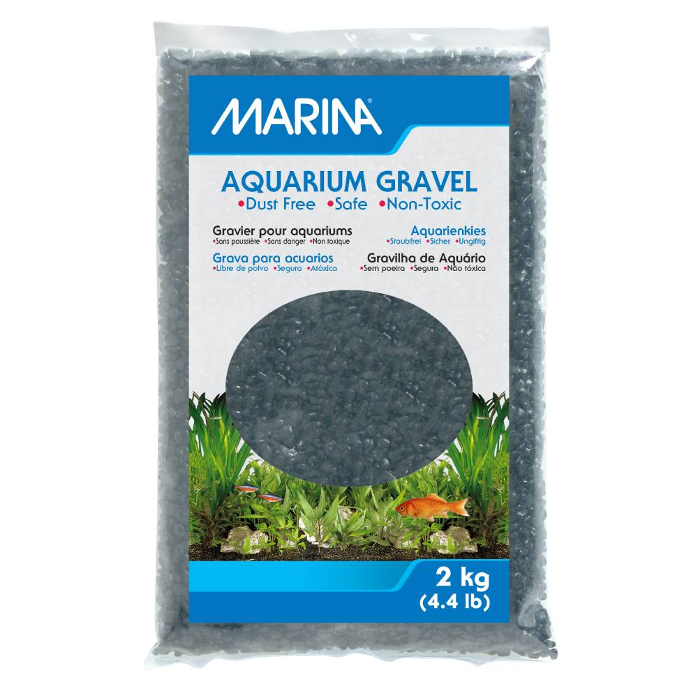 Marina Decorative Gravel Black 10kg bag from Marina, ideal for aquariums.