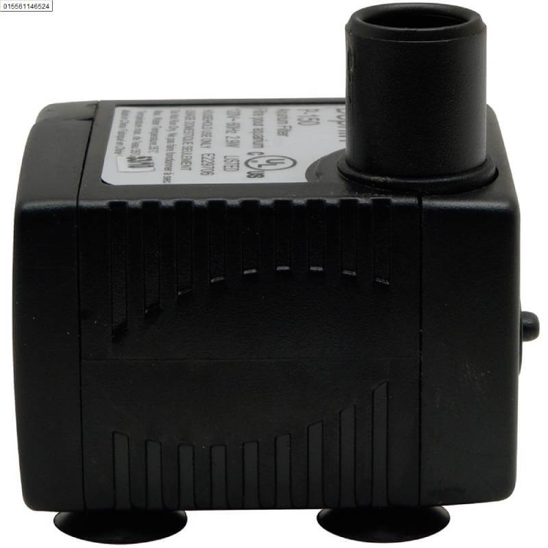 Fluval Spec Water Pump for 10510/10515, side view with nozzle and ridged casing shown.