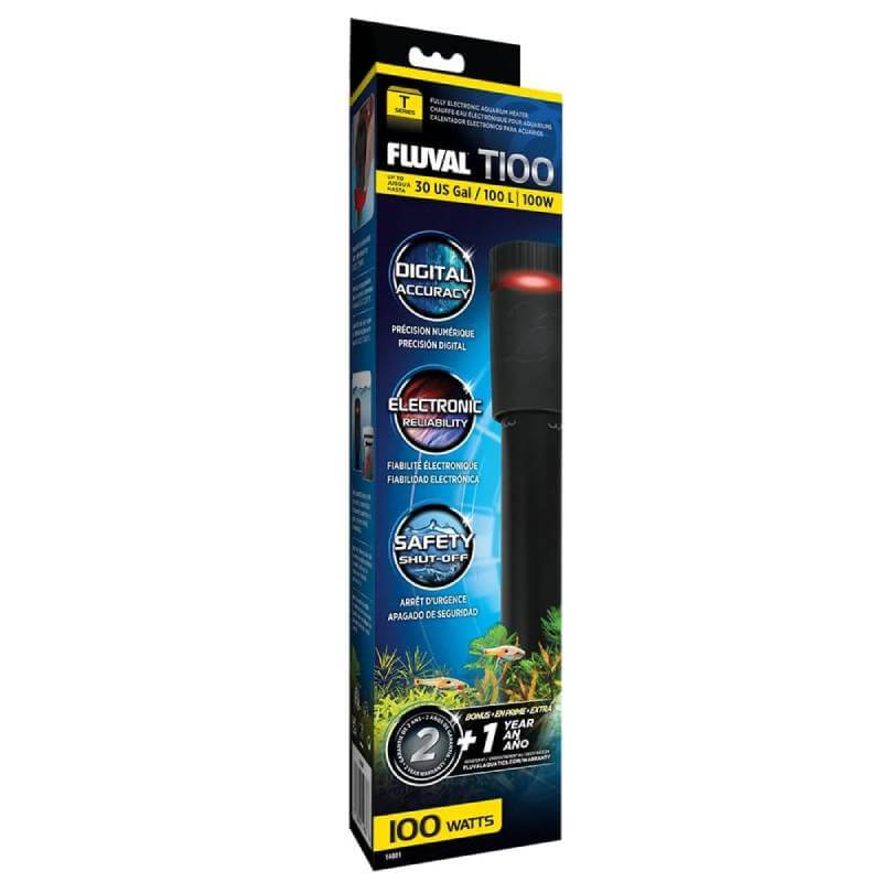 Fluval T100 Heater by Fluval, 100W for aquariums up to 30 gallons.