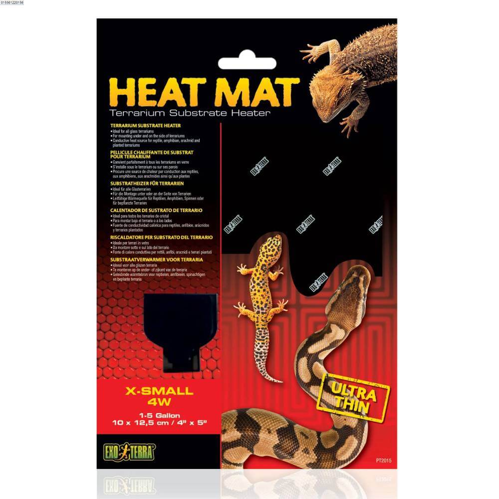 Exo Terra Heat Mat 4w X-Small (10x12.5cm) for reptile terrariums.