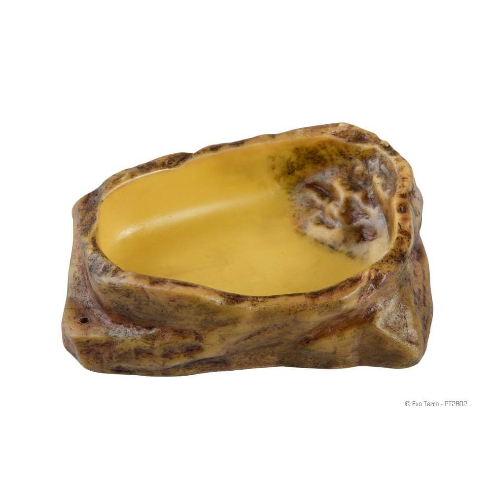 Exo Terra Water Dish Medium: a rock-like reptile bowl for your terrarium by Exo Terra.