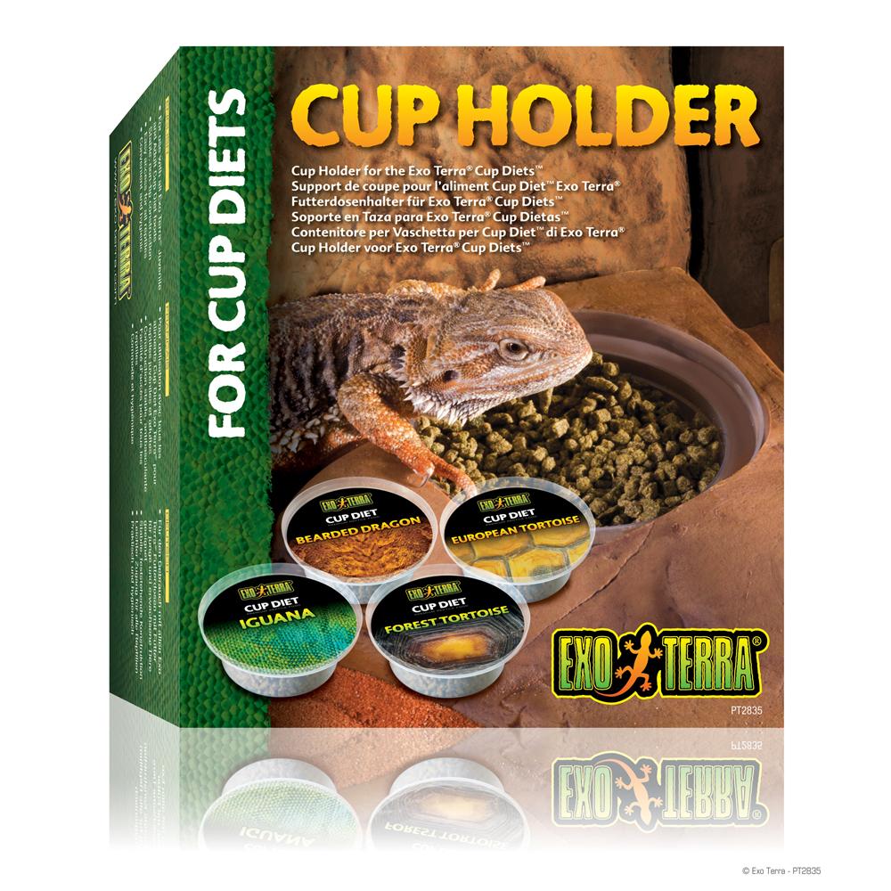 Exo Terra Cup Holder: a reptile feeding accessory by Exo Terra for terrarium food cups.