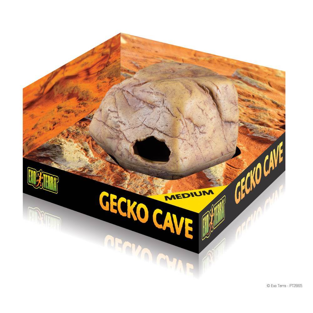 Exo Terra Gecko Cave Medium – a rock-shaped hideout for geckos by Exo Terra.