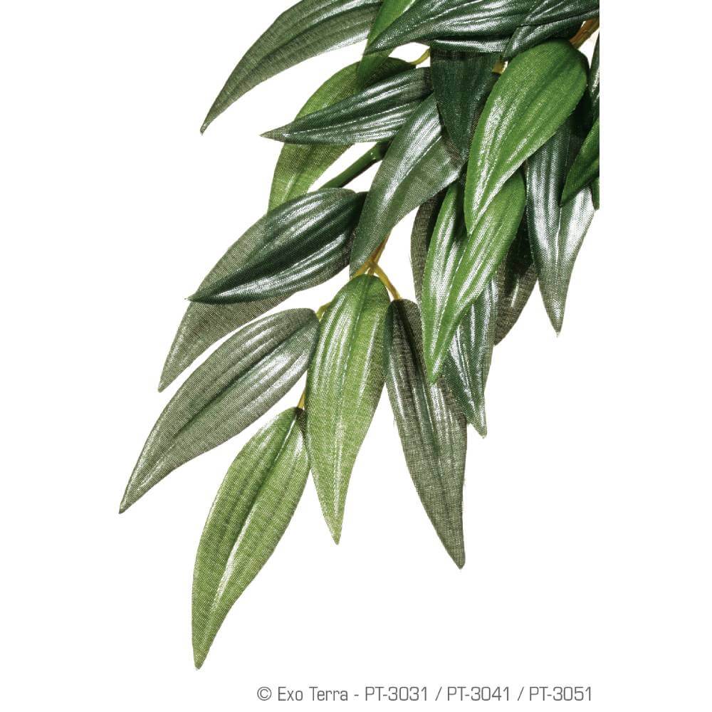 Exo Terra Ruscus Silk Small: realistic green leaves, ideal for quarantine terrariums.