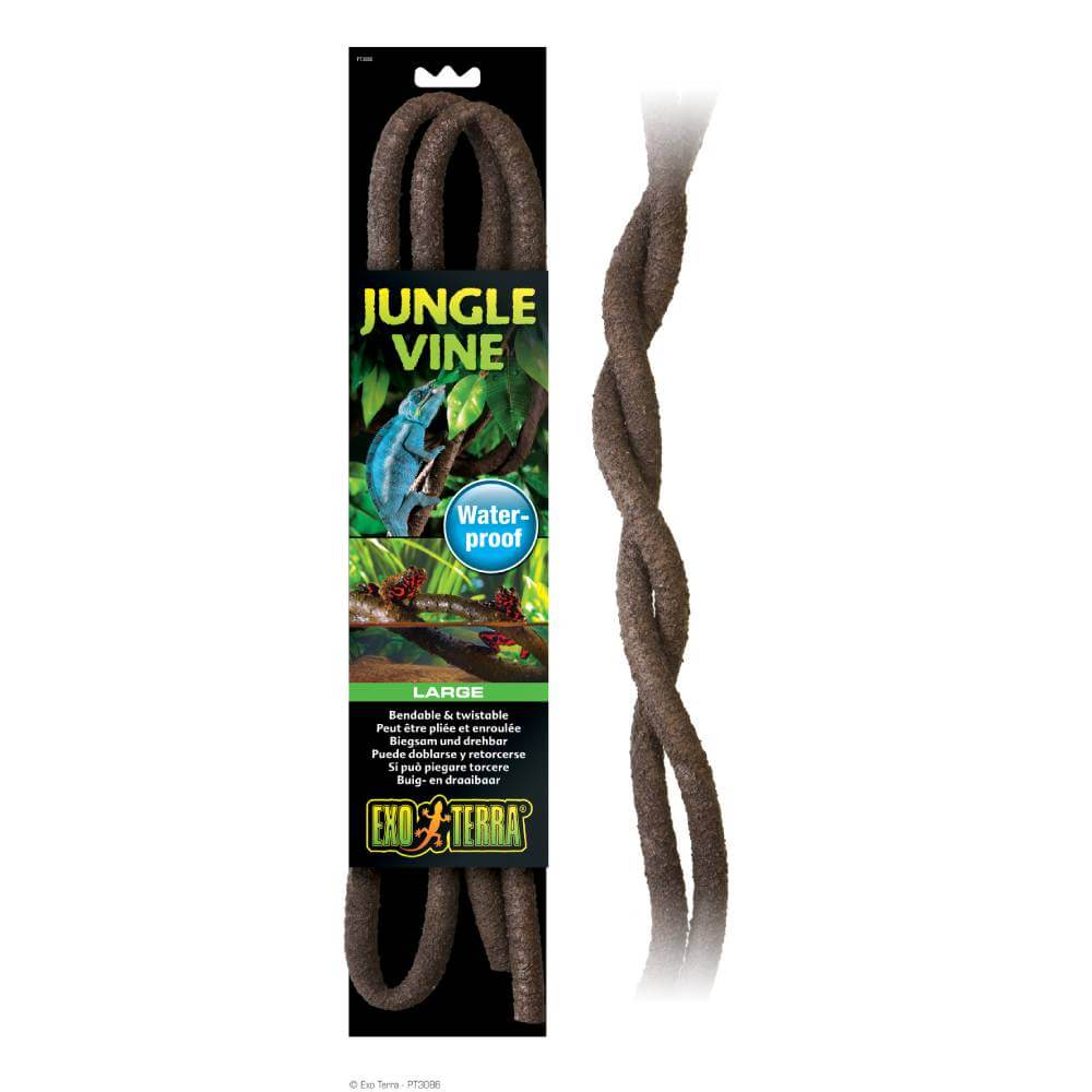 Exo Terra Jungle Vine Large adds a twisted vine for 3D habitats for arboreal reptiles.