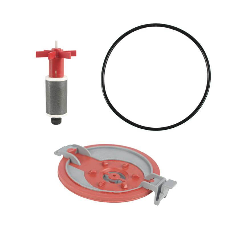 Fluval 307 Motor Head Maintenance Kit: includes pump, O-ring, and red-seal output nozzle.