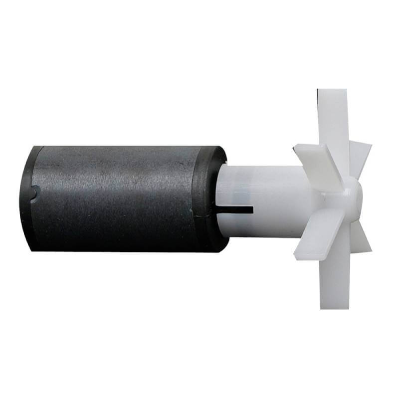 Fluval Magnetic Impeller - Flat Blades (404/405), black &amp; white, side view, by Fluval.