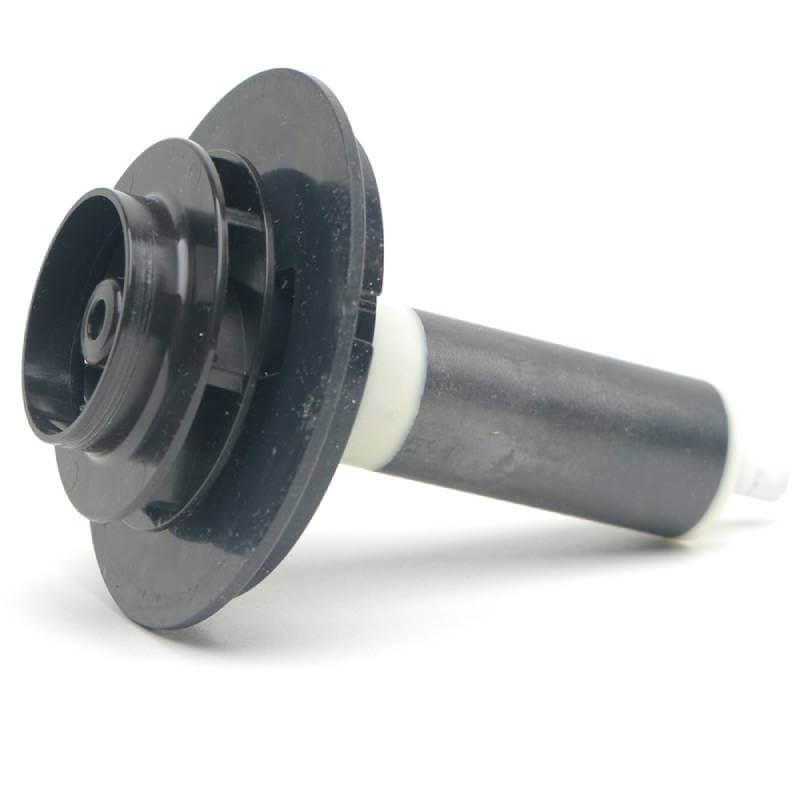 Fluval FX6 impeller assembly by Fluval, black plastic with white cylinder, on white background.