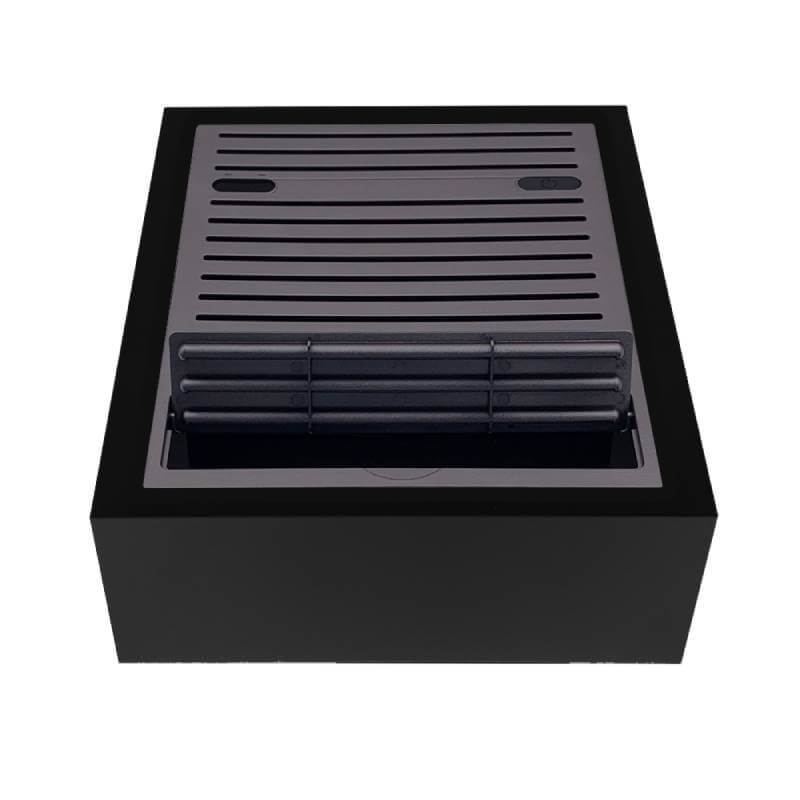 Fluval Edge 2.0 23L 21LED black replacement cover/light with slotted top and front vent.