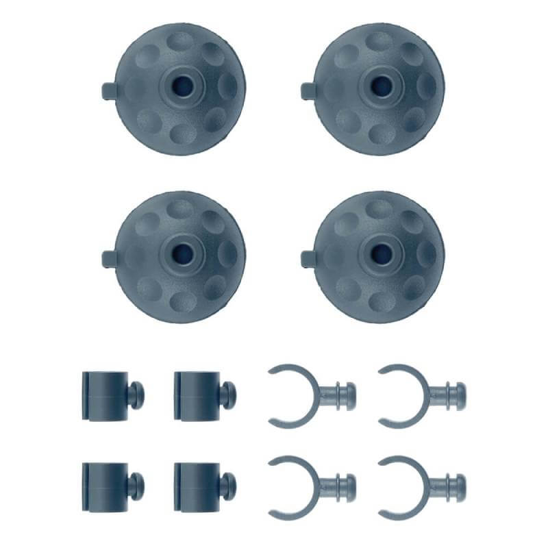 4 round suction cups, 8 connectors for Fluval 103/203/303 spray bar by Fluval.