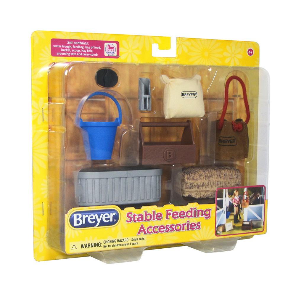 Breyer Classics Stable Feeding Set has 1:12 scale horse accessories for model horse play.