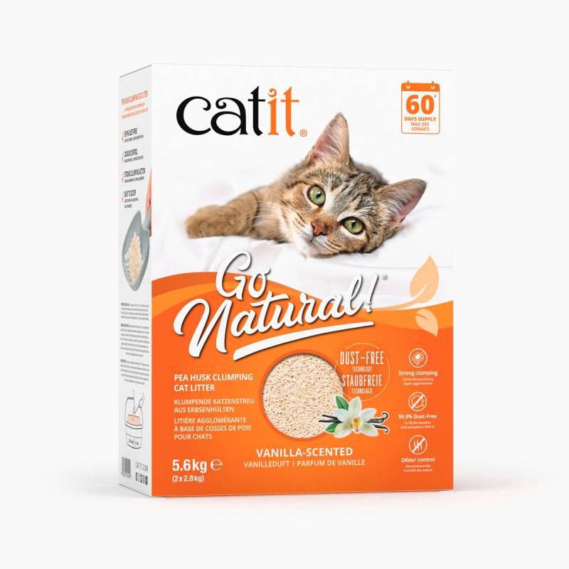 Catit Go Natural Pea Husk Litter 14Ltr Vanilla
