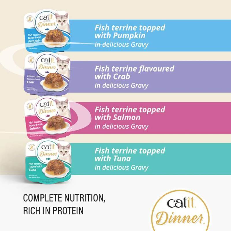 Catit Cuisine Fish Dinners Variety Pack 12x75g-Pet n Pony-Catit