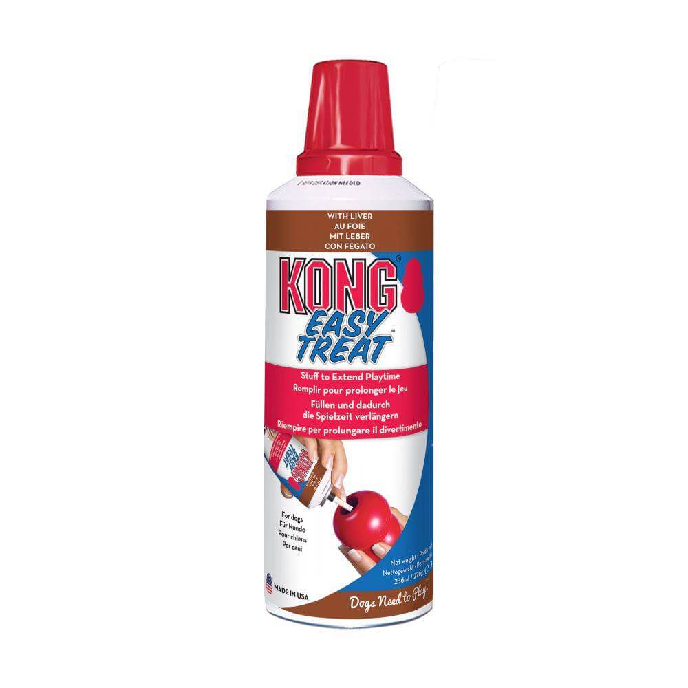 Kong Stuff n Paste by Kong—a no mess stuffing solution and tasty dog treat in a convenient can.