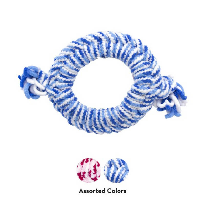 KONG Rope Ring Puppy Assorted Medium—durable ring toy in blue, white, and other colors.