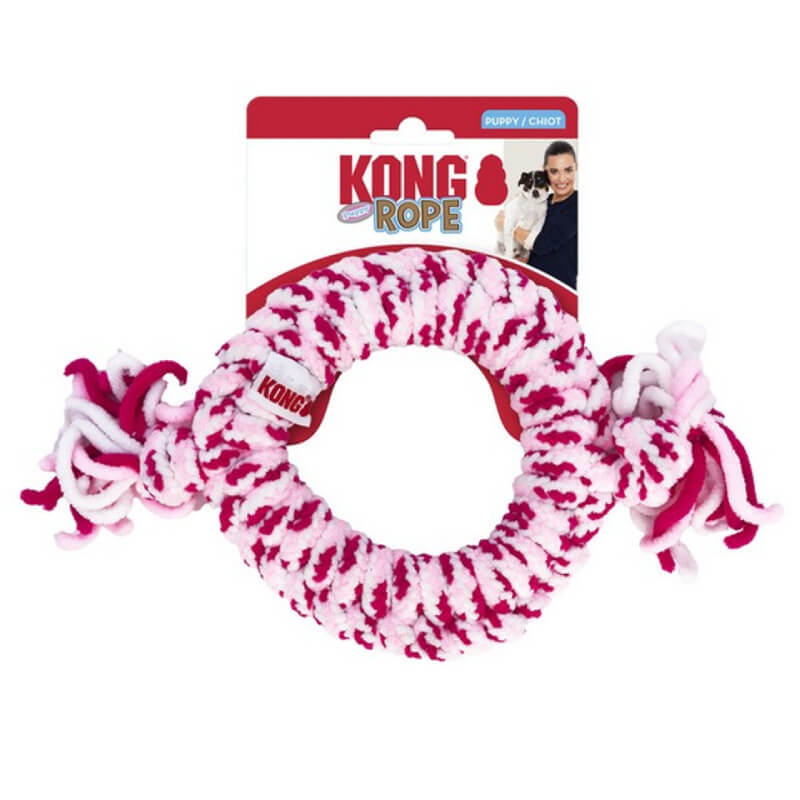 KONG Rope Ring Puppy Assorted Medium, a durable rope toy for playful puppies.