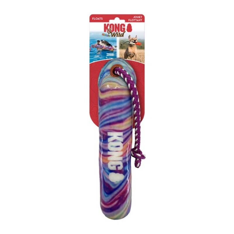 Kong Wild Shieldz Training Dummy Swirl S/M: Durable toy with rope handle for training play.