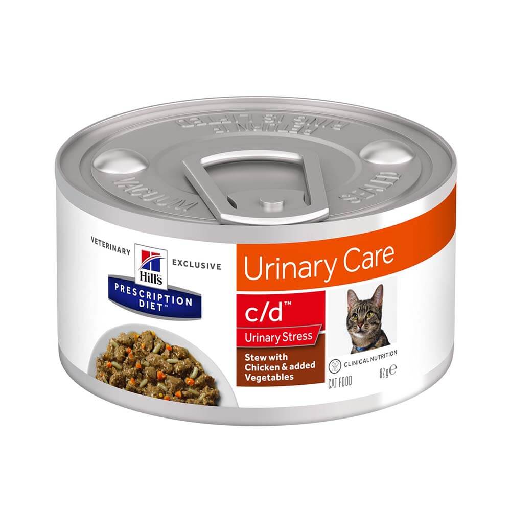 Hills Prescription Diet C/D Feline Urinary Stress Chicken &amp; Veg 24x82g