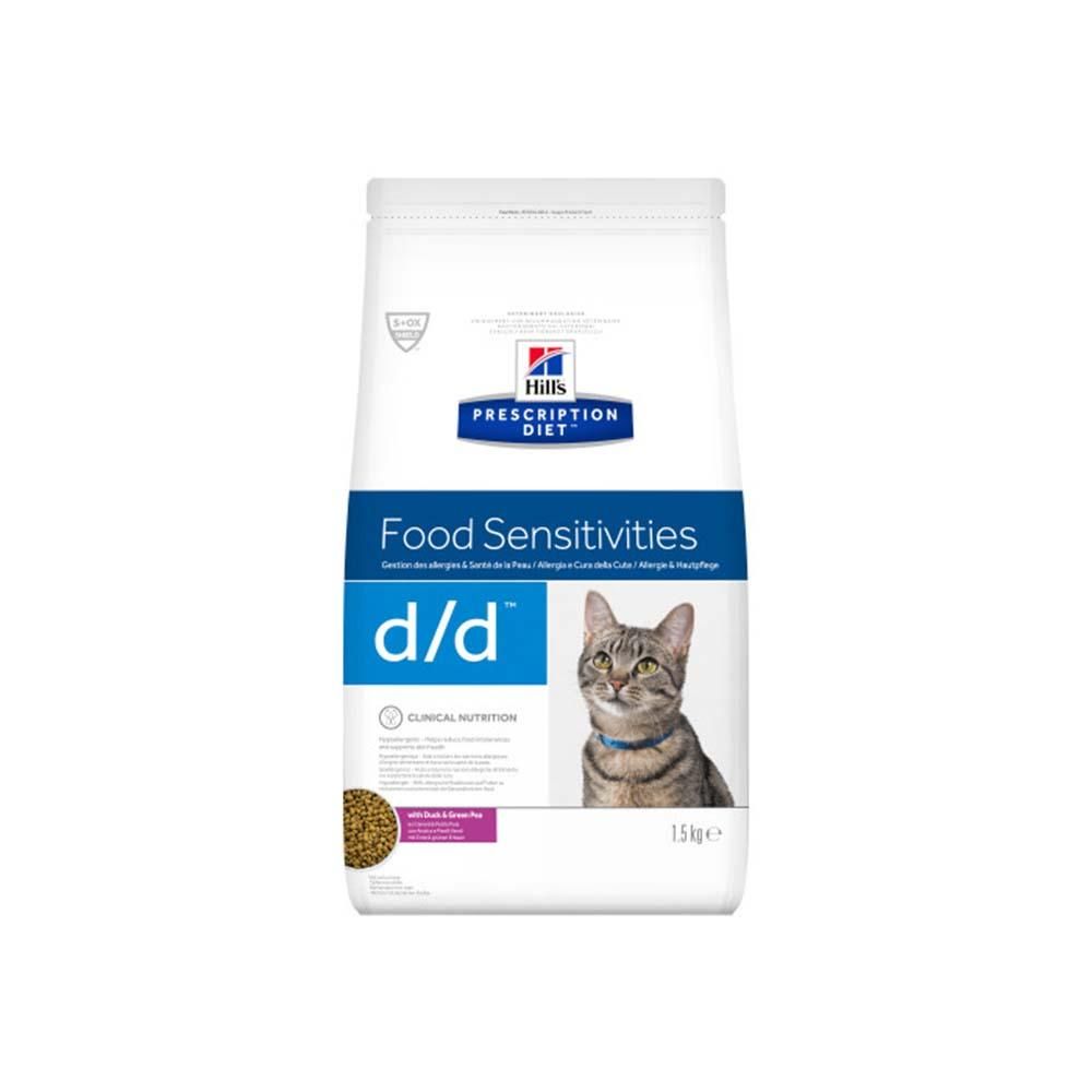 Hills Prescription Diet D/D Feline Duck &amp; Green Pea Dry Food 1.5kg