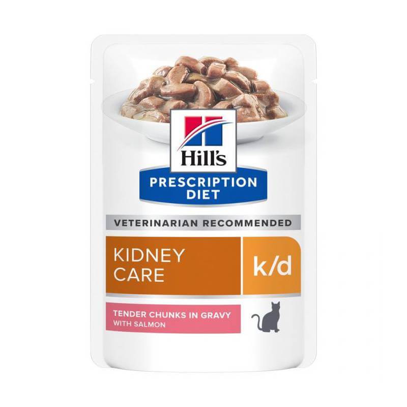 Hills Prescription Diet K/D Feline Pouch Salmon 12x85g