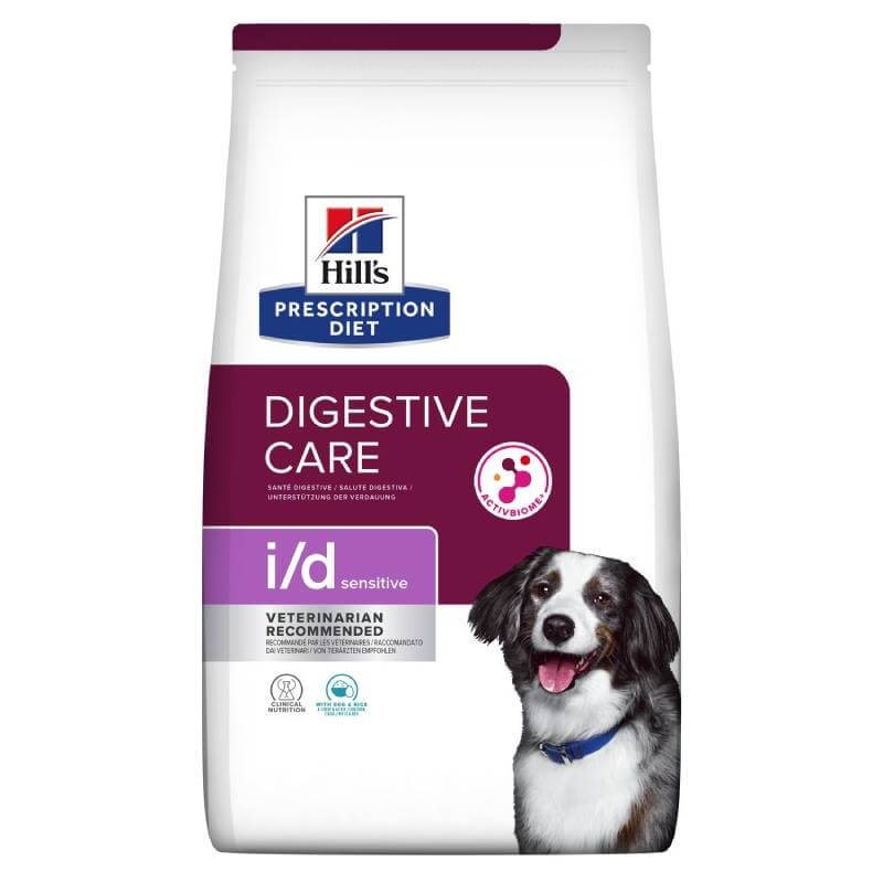 Hills Prescription Diet ID Sensitive Digestive Care Dog Food with Egg &amp; Rice, for sensitive dogs.