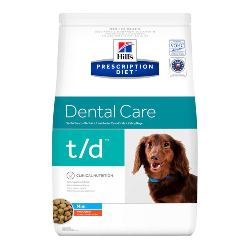 Hills Prescription Diet T/D Mini Canine 3kg-Pet n Pony-Hills