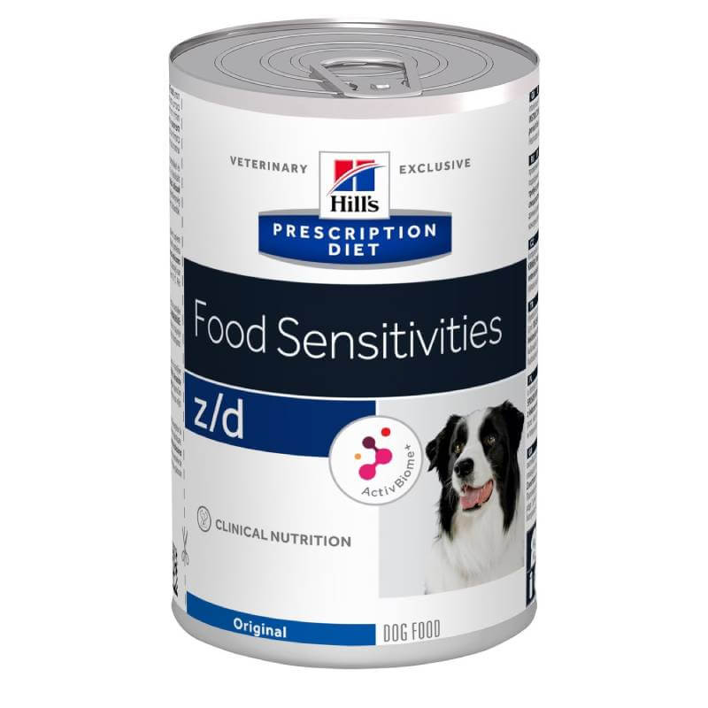 Hills Prescription Diet Canine Z/D Tins 12x370g for dogs with food sensitivities.