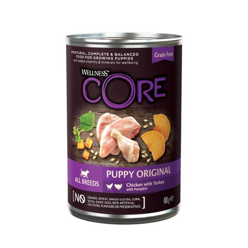 Wellness CORE Puppy Wet Duo Protein Chicken &amp; Turkey with Pumpkin 400g-Pet n Pony-Wellness Pet Food