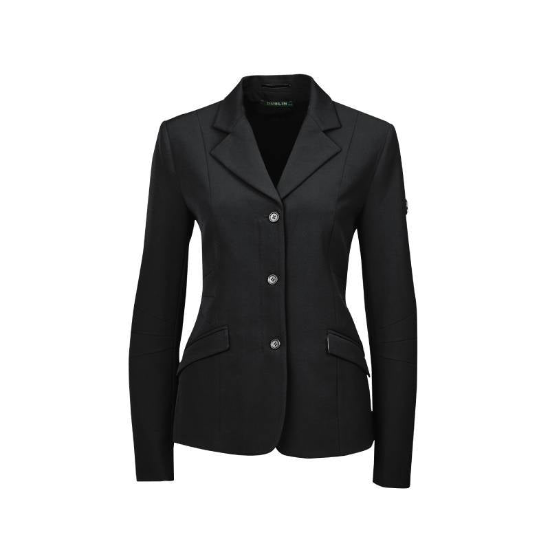 Dublin Casey Tailored Jacket Black Adults: three-button, notched lapel, water-repellent softshell.