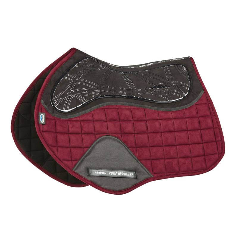 Weatherbeeta Ultra Grip Jump Saddle Pad Burgundy Full