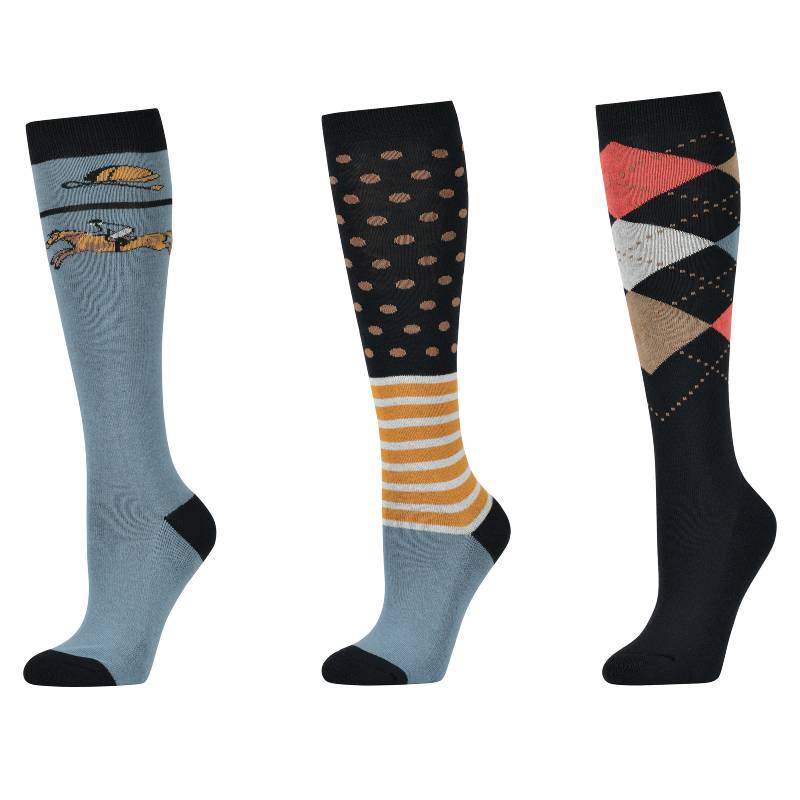 Dublin 3 Pack Socks Sage Rider Adults One Size