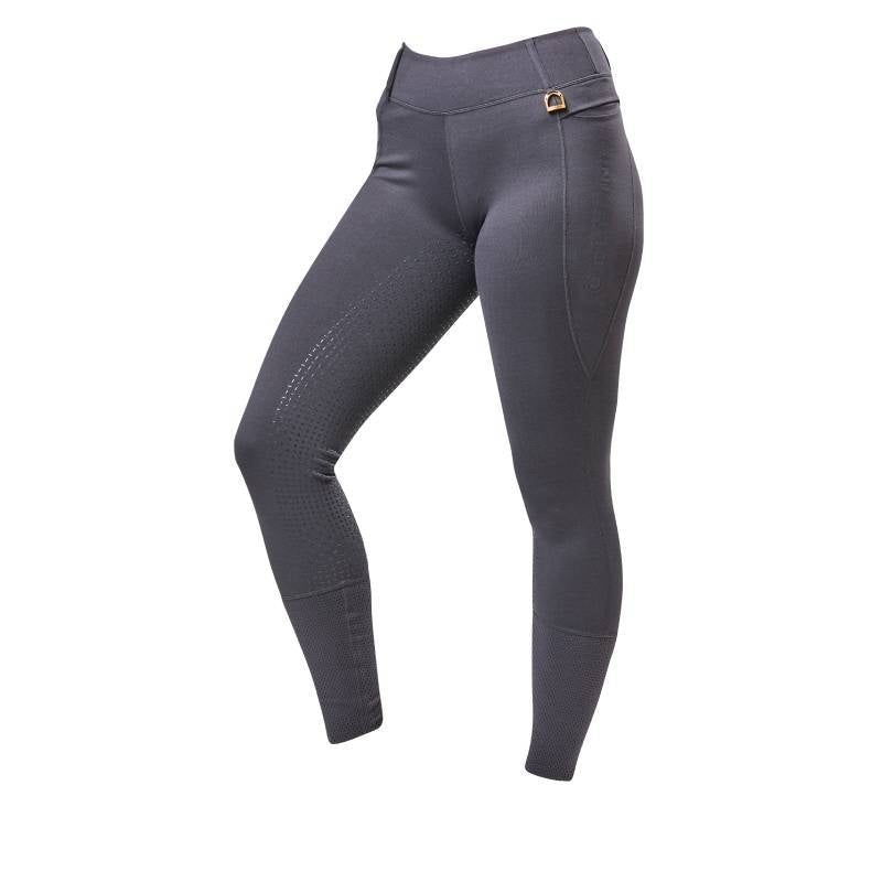 Dublin Cool It Everyday Riding Tights in dark grey with Comfort Dry tech and textured pattern.