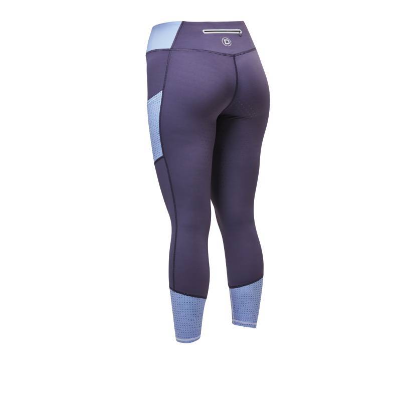 Dublin Power Performance Blue tights for adults with Ezi-Grip Gel full seat, white background.