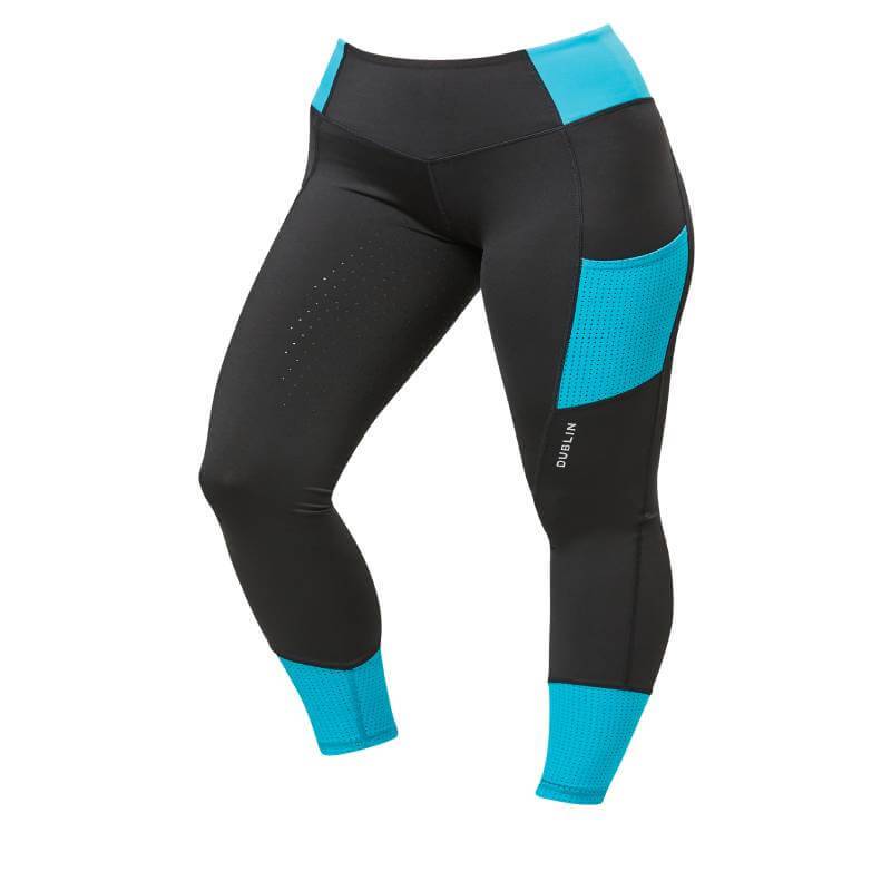 Dublin Power Performance Mid Rise Colour Block Tights Aqua Adults