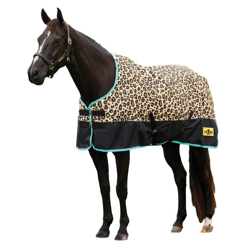Saxon Defiant 600D Standard Neck Medium Weight Turnout Rug 200G Leopard Print