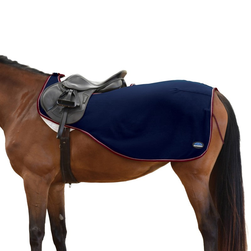 Weatherbeeta Anti Static Fleece Quarter Sheet Navy/Burgundy