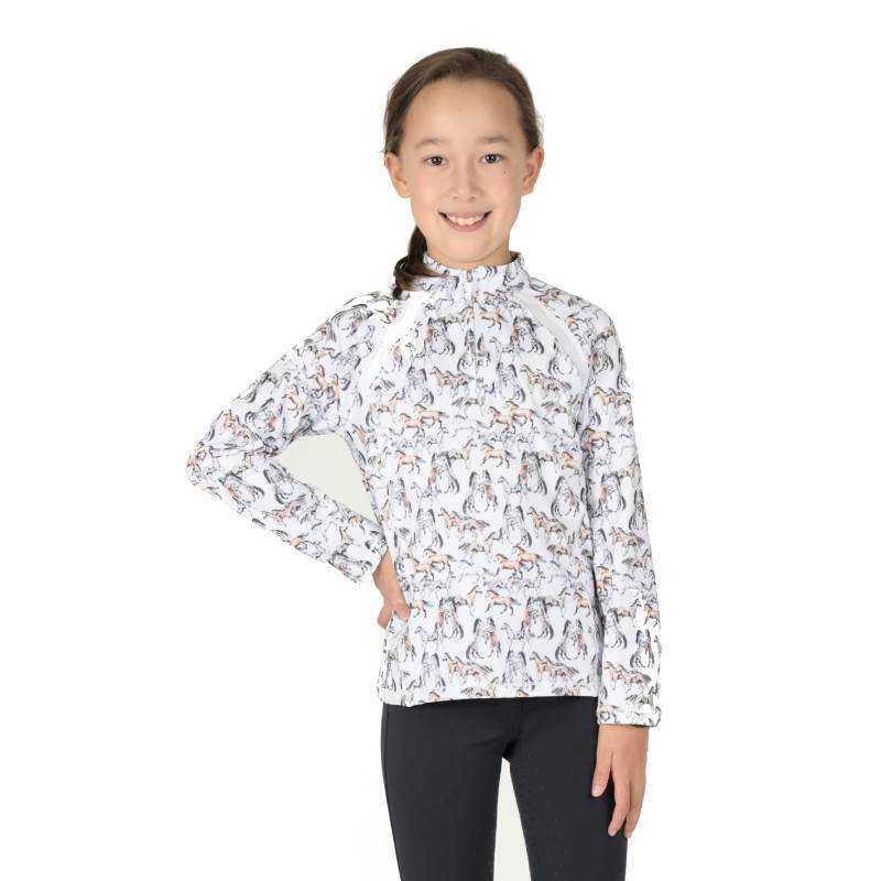 Dublin Meagan Long Sleeve Shirt Horse Print Childs