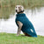 Weatherbeeta Green-Tec Fleece Zip Dog Coat Dragonfly Blue/Bottle Green