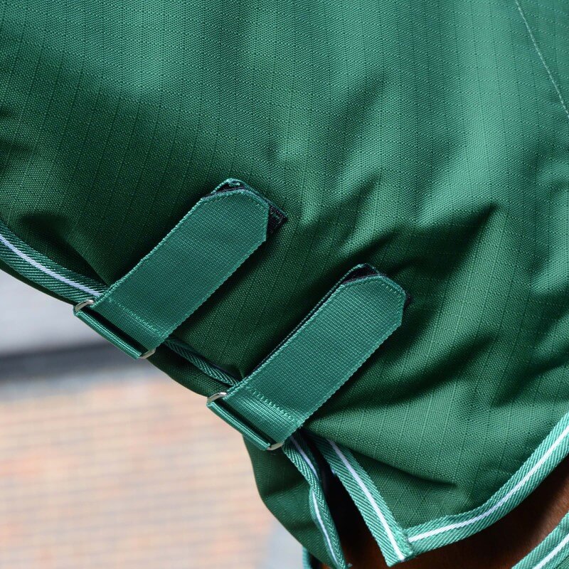 Saxon Defiant 1200D Combo Neck Heavy Weight Turnout Rug 300g Hunter Green/White