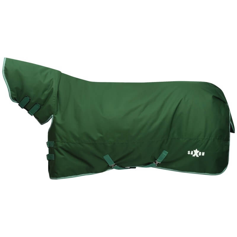 Saxon Defiant 1200D Combo Neck Heavy Weight Turnout Rug 300g Hunter Green/White