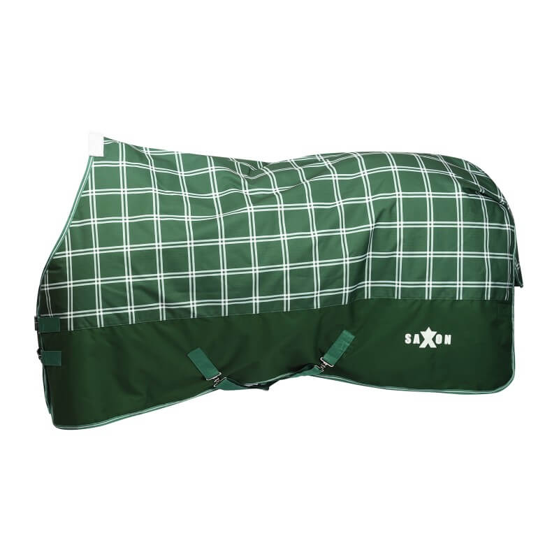 Saxon Defiant 1200D Standard Neck Medium Weight Turnout Rug 200g Hunter Green/Plaid
