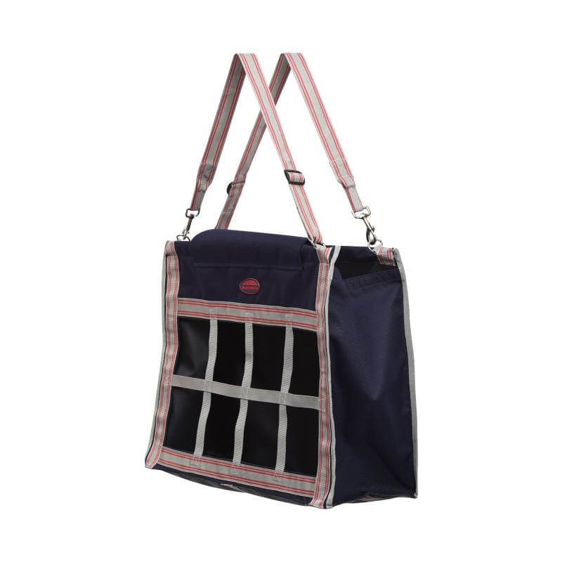 Weatherbeeta Slow Feeder Hay Bag Navy/Silver/Red