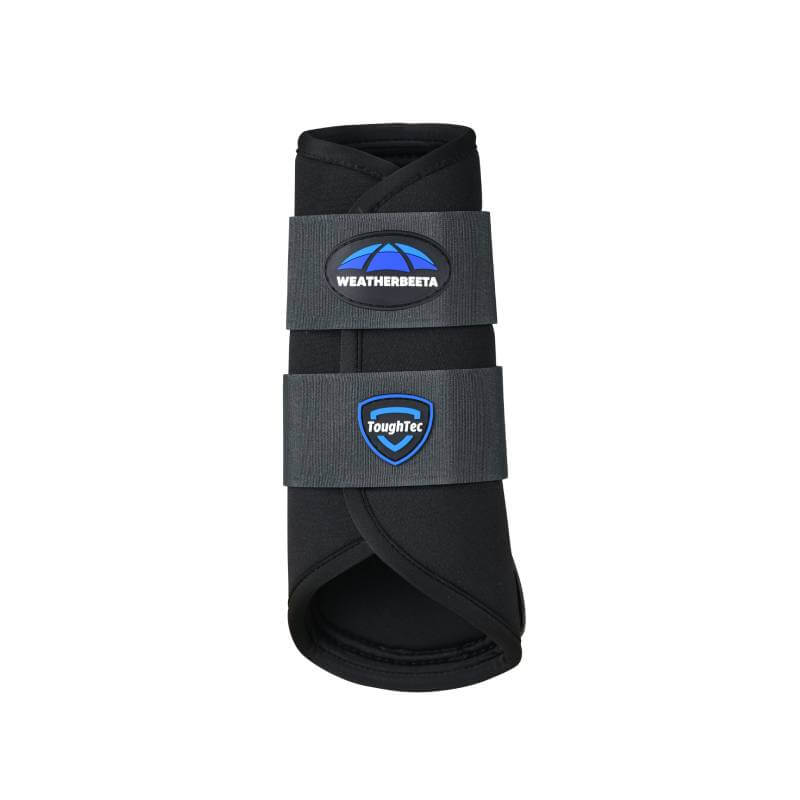 Weatherbeeta Tough-Tec Prime Brushing Boots Black/Grey offer durable neoprene leg protection.