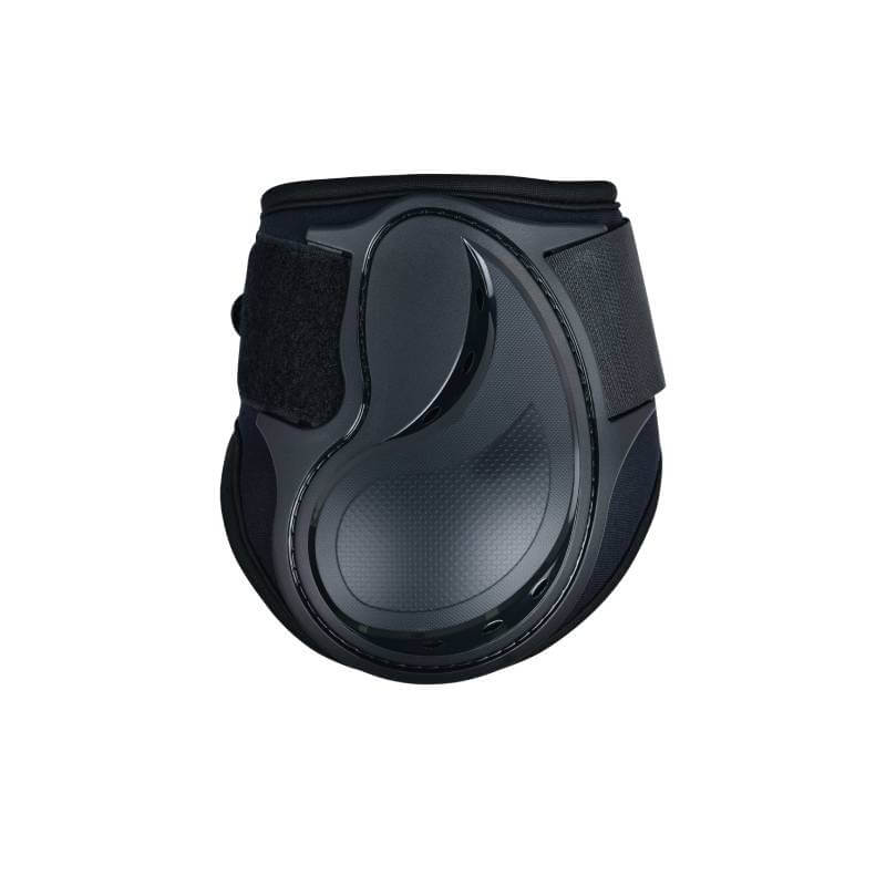 Weatherbeeta Tough-Tec Essential Fetlock Boots Black protect horses' legs with hard shell and straps.