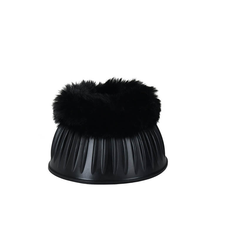 Weatherbeeta Tough-Tec Prime Fleece Trim Rubber Bell Boots Black/Black