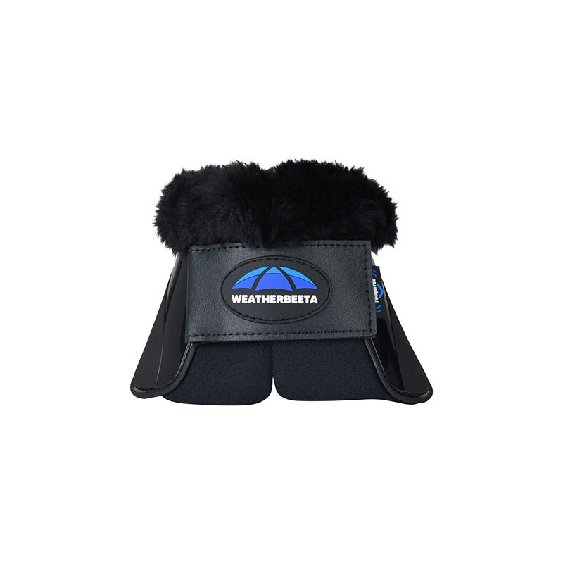Weatherbeeta Tough-Tec Impact Fleece Trim Bell Boots Black offer top hoof protection.