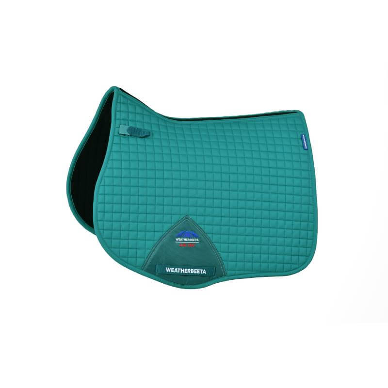 Weatherbeeta Prime Air-Tec All Purpose Saddle Pad in Dark Turquoise with brand logo shown.